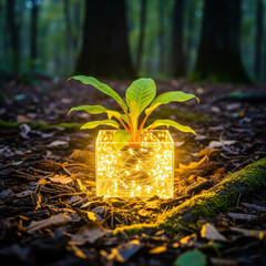 christmas gift box with golden ribbon