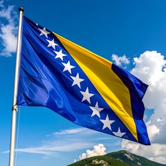 Bosnia and Herzegovina Flag Outdoors