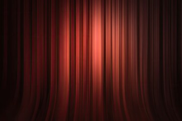 Deep crimson curtains, vertically striped, with soft glows
