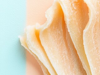 Smooth Texture of Creamy Natural Product on Soft Color Background for Beauty and Wellness Applications
