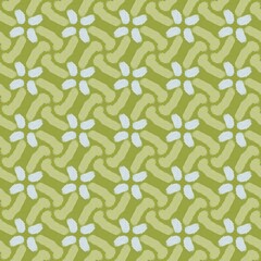Green Floral Geometric Pattern