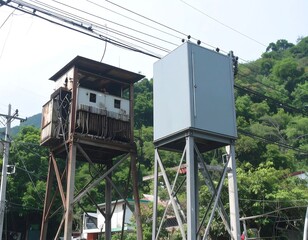 Two electrical substations