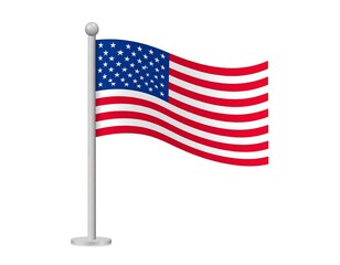 American flag on a stand