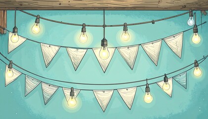 Festive String Lights & Banners