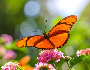 Butterfly on Flower, Nature, Closeup