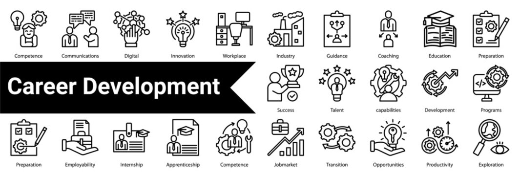 Career Development icon sheet  collection