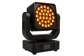 Modern Professional LED Lighting Fixture with Orange Glow for Studio or DJ Setup