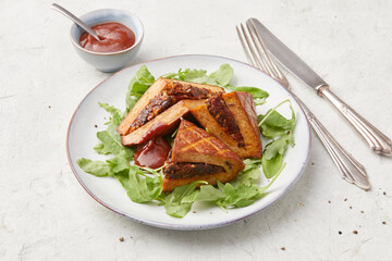 Grilled tofu pockets BBQ