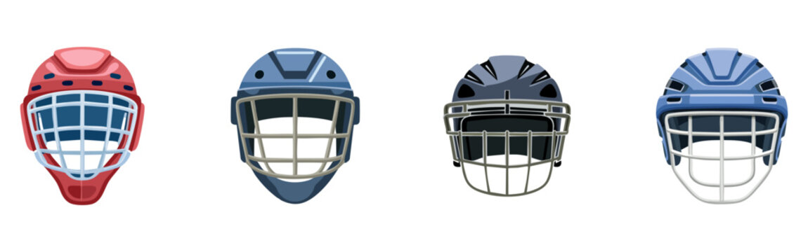 Ice Hockey Helmet Vector Icon
