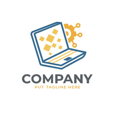 Computer logo design  coloreful 