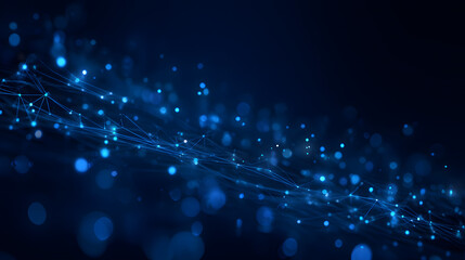 Dark Blue Technology Aesthetics: Artificial Intellignce Stock Background