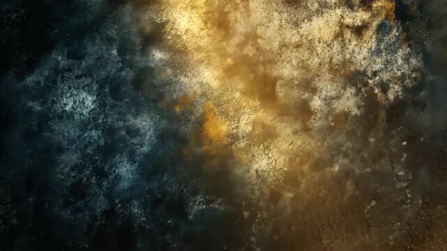Ethereal Golden Flowers Bloom Against Textured Dark Background.