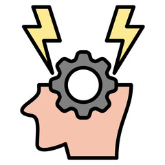 Stress lineal color icon