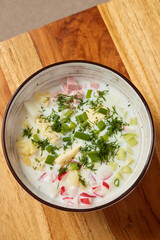 Enjoy a Deliciously Creamy Soup Crafted with Fresh Ingredients and Fragrant Herbs