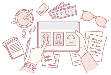 Exploring the world of online fashion shopping, featuring stylish apparel along with trendy accessories galore