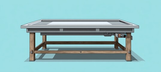 Architect drawing table. Generative AI technology.	
