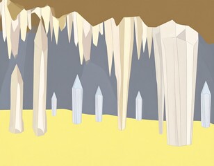 Cave interior with crystals