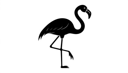 Fototapeta premium Silhouette of a flamingo