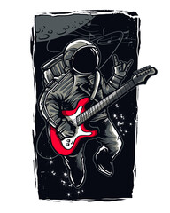 guitar and music notes