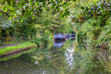 Boats in canal. Oxford, England