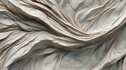 Abstract textile background with intricate folds and a textured surface.