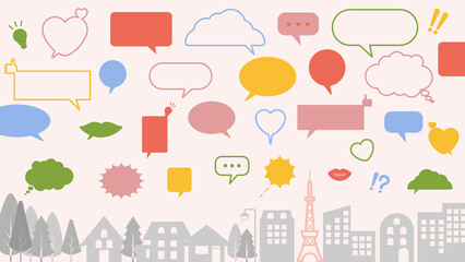 a set of  speech bubbles