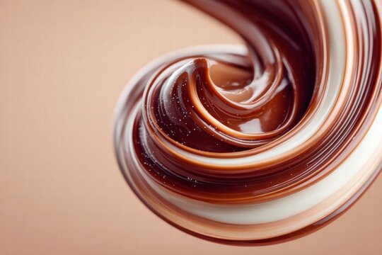 A mesmerizing swirl of rich, dark chocolate and creamy white, a sweet and indulgent delight.