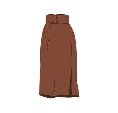 brown skirt fashion design clip art preview