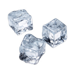 Obraz premium Close-up of two clear ice cubes