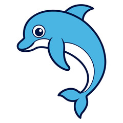 vector illustration of a dolphin