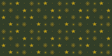 Christmas Wrapping Paper Seamless Illustration. Holiday Seamless Pattern Christmas Elements Snowflakes Background. Simple Design For Textile, Wallpaper, Fabric Prints Or Wrapping