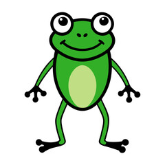 Fototapeta premium green smiling frog 