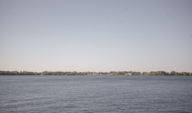 landscape of a small island in a monotone day