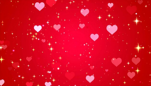 Red hearts and stars