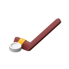 Get this creative icon of ice hockey in 3d style, winter sports activity