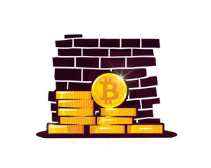 gold coin with dollar sign on white background