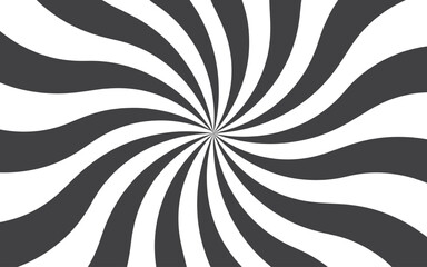 Abstract background with rays retro starburst. Funky ray elements, circle motifs, reminiscent of circus themes. Yellow and white twisted swirl. Spiral radial striped backdrop design.	
