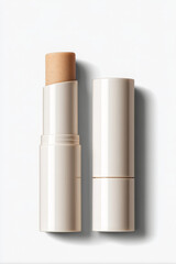 Slim stick balm, cosmetic skincare product, features modern, clean design