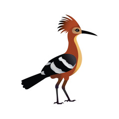 Cut bird slender crown illustration 