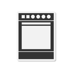 Kitchen oven icon isolated on transparent background