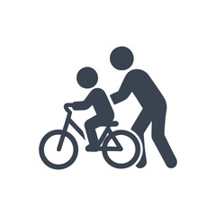 Fototapeta premium Bike Lesson Icon