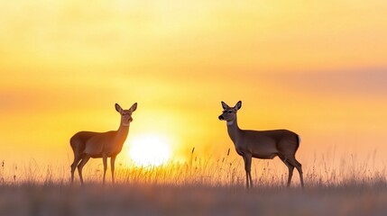 roe deer silhouettes
