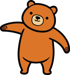 Obraz premium cute bear dabbing movement 