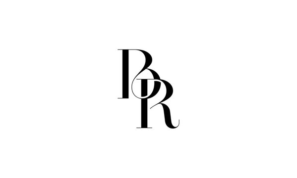 BR initial letters, monogram logo