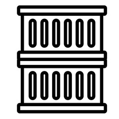 Container  Icon Set Multiple Style Collection