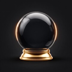 Obraz premium A captivating crystal ball on a golden stand, perfect for fantasy and magic themes.