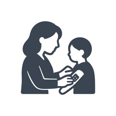 Mother Applying Bandage Icon