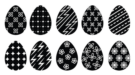Set of Easter Eggs vector