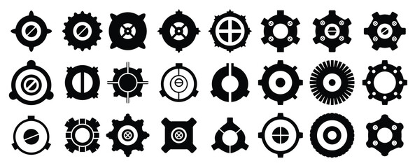 cogwheel and gear symbols