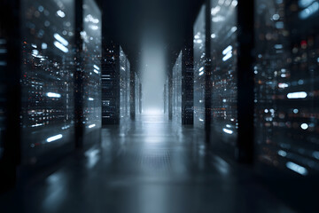 Data server center background, digital hosting